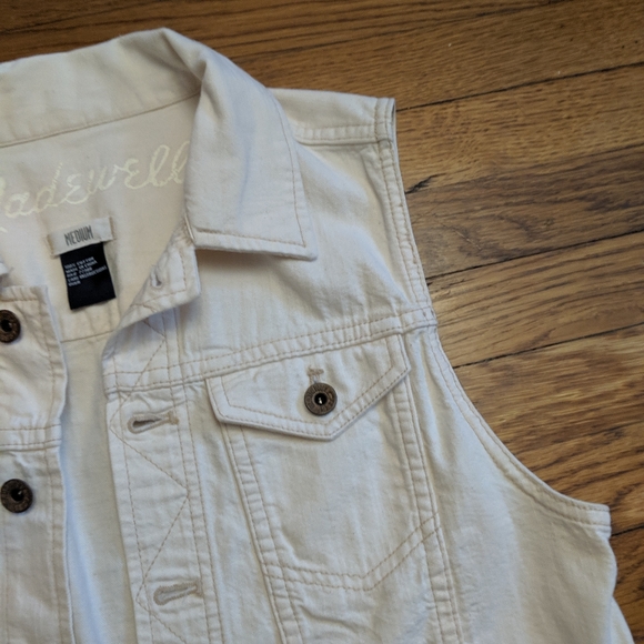 Madewell White Denim Vest -- Medium - Picture 3 of 7
